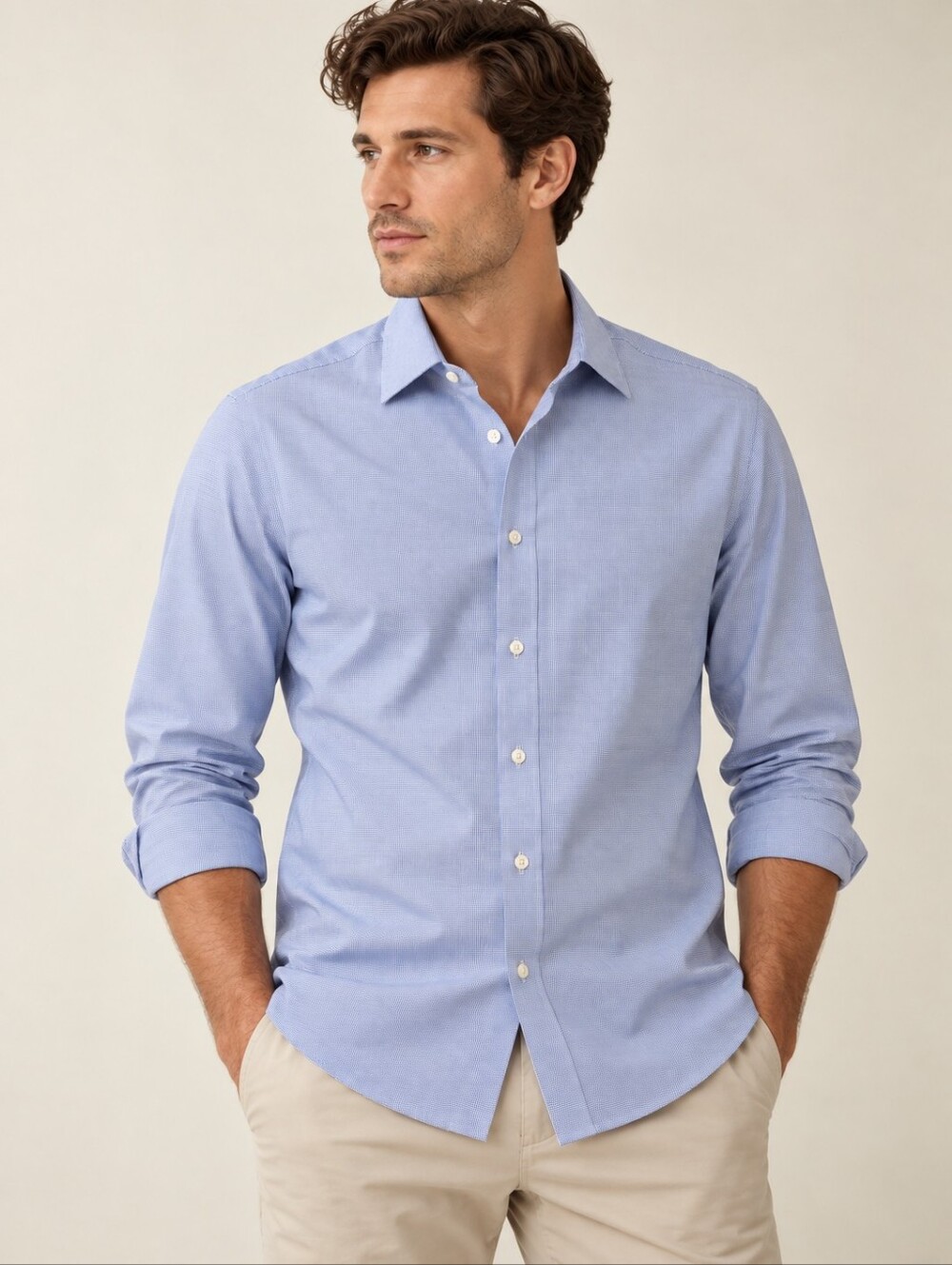 NWT Banana Republic Non-Iron Untucked Fit Blue Shirt Men’s Small